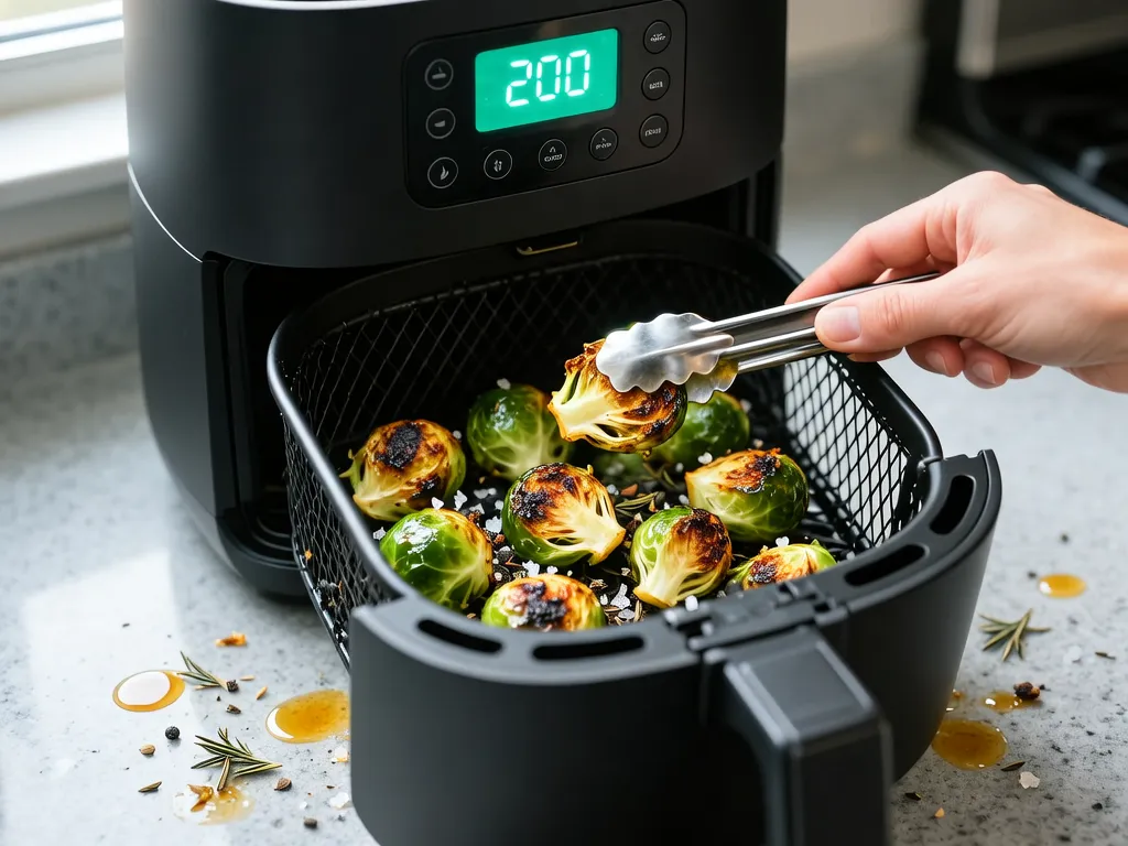 Brussels Sprouts cooked in the air fryer — exact time and temperature