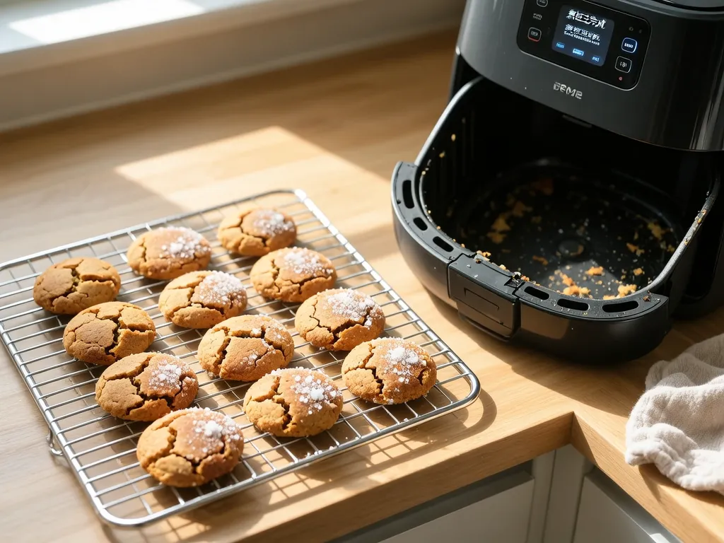 Cookies cooked in the air fryer — exact time and temperature