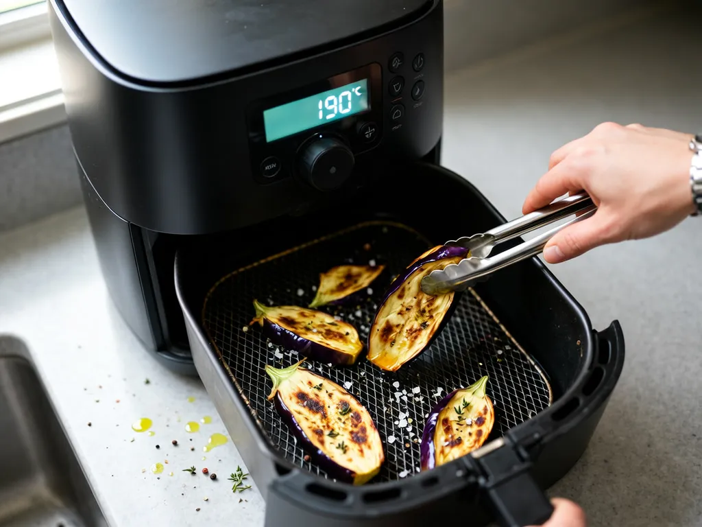 Eggplant cooked in the air fryer — exact time and temperature