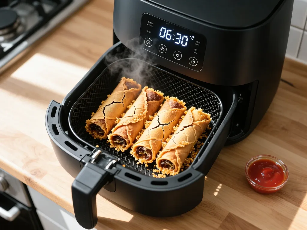 Frozen Egg Rolls cooked in the air fryer — exact time and temperature