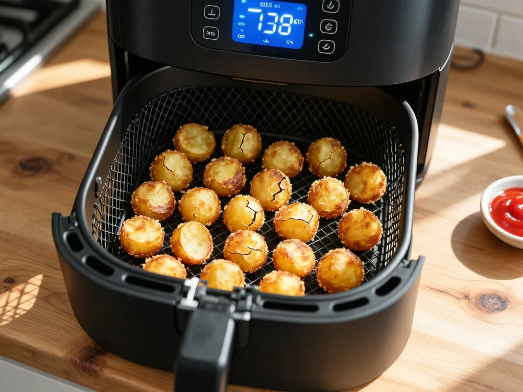 Frozen Tater Tots cooked in the air fryer — exact time and temperature