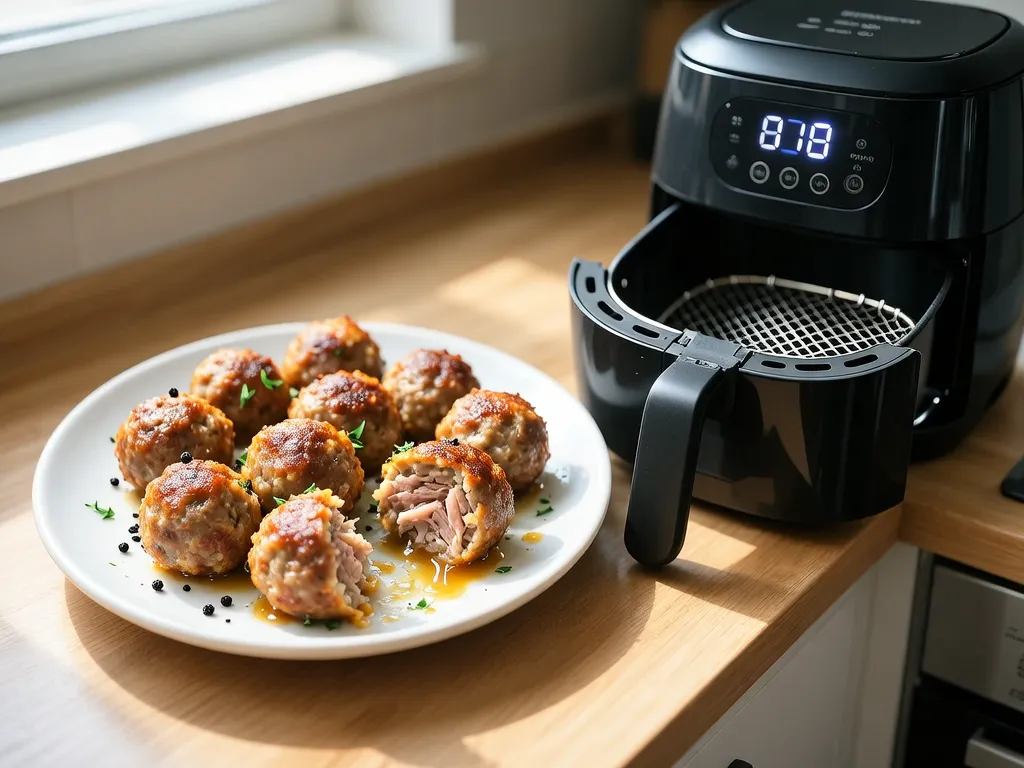 Meatballs cooked in the air fryer — exact time and temperature