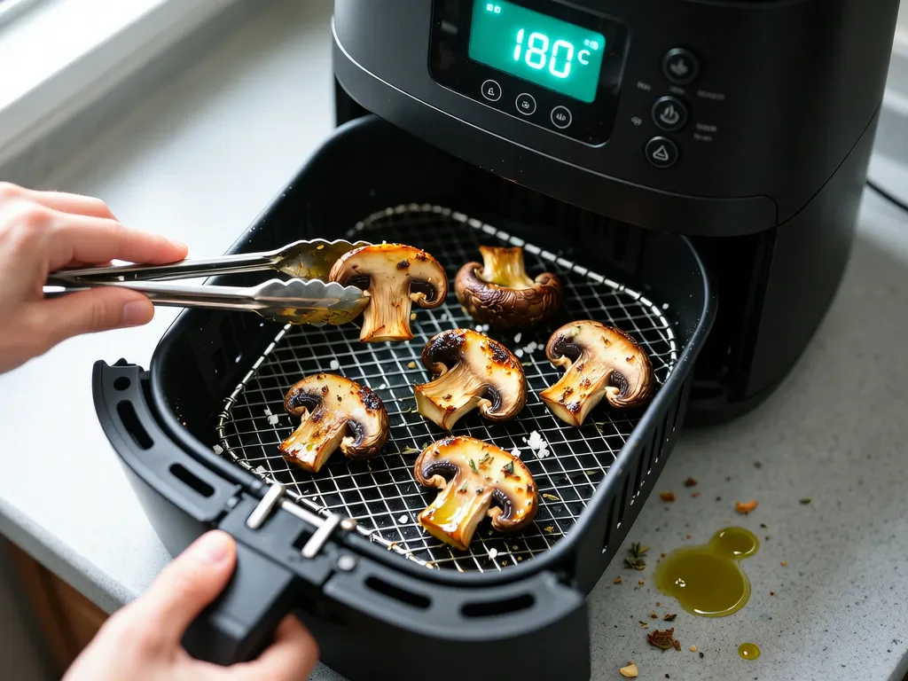 Mushrooms cooked in the air fryer — exact time and temperature