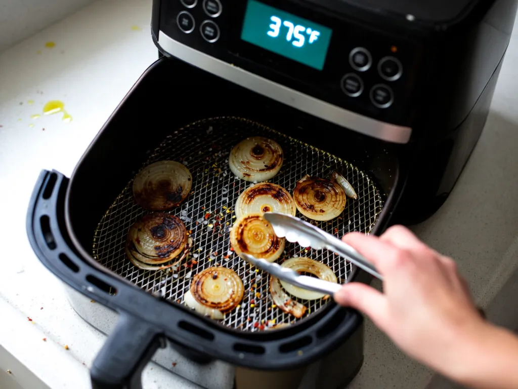 Onions cooked in the air fryer — exact time and temperature