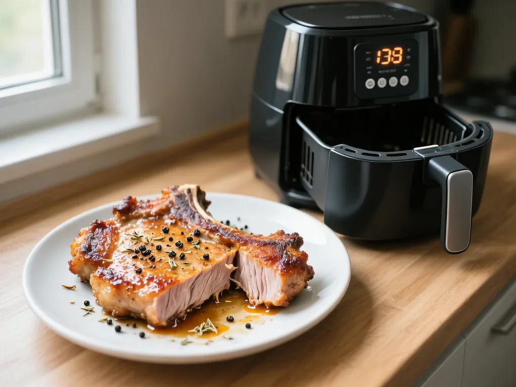 Pork Chops cooked in the air fryer — exact time and temperature