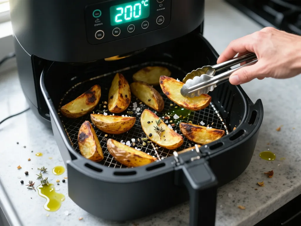 Potato Wedges cooked in the air fryer — exact time and temperature