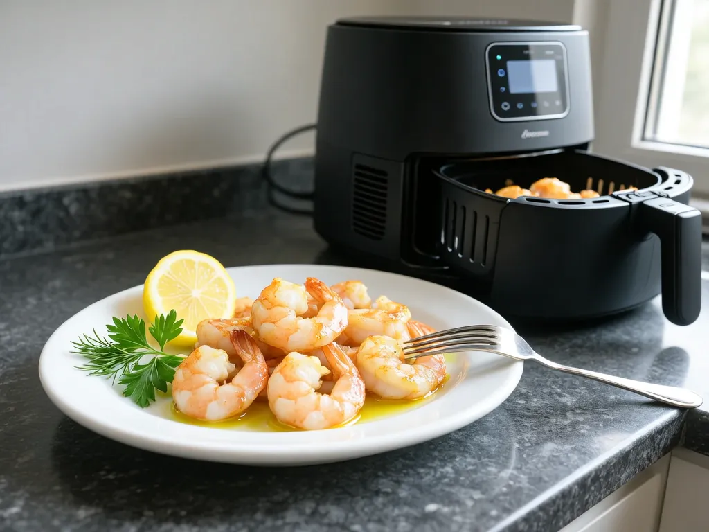 Shrimp cooked in the air fryer — exact time and temperature