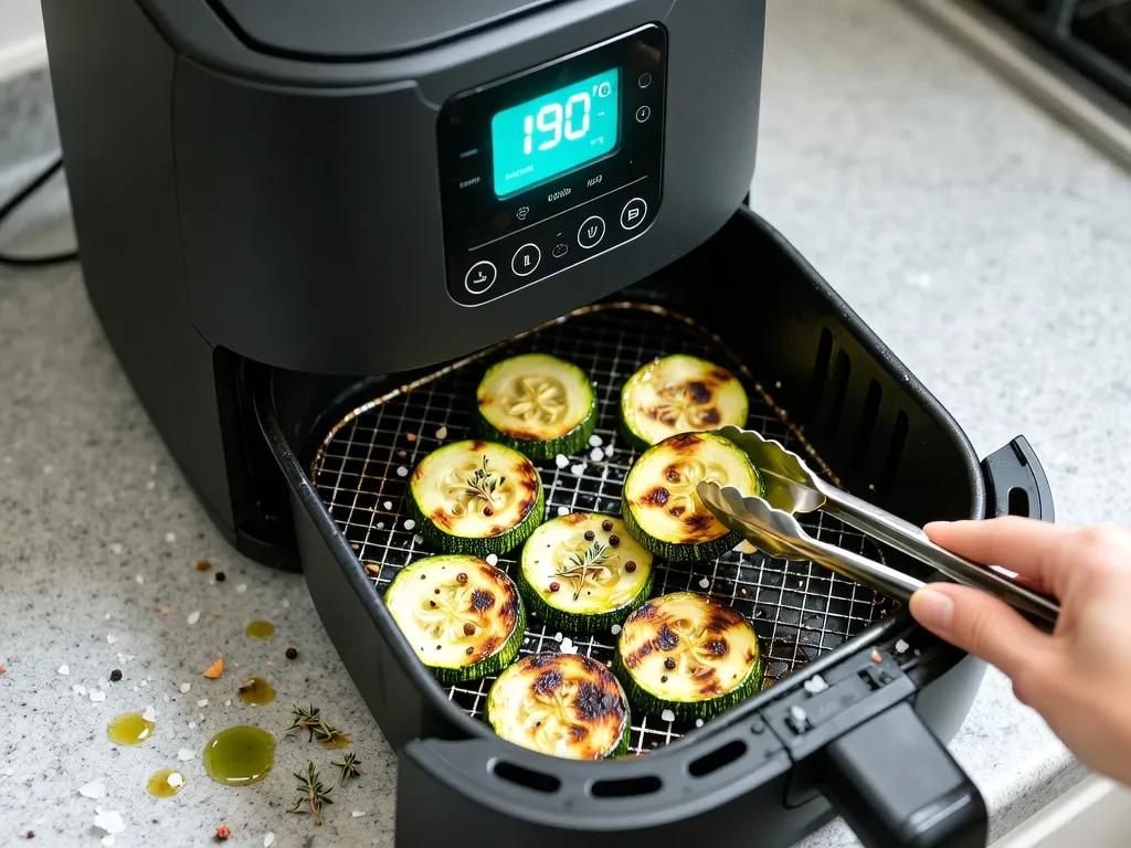 Zucchini cooked in the air fryer — exact time and temperature